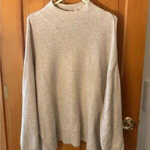Topshop Cream Cowl Neck Sweater Cozy Knit